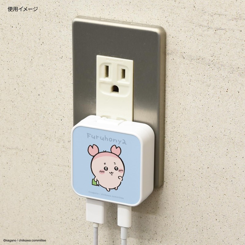 Gourmandies Chiikawa CK-03G USB to USB Type-C AC Adapter Used