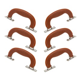 Piutouyar 14.4cm / 5.67Inches Plastic Luggage Trunk Pull Handle, Antique Suitcase Side Holder for Briefcase, Luggage, Toolbox, Musical Box, Brown(3Pcs)