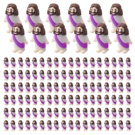 HQLESHUI 120 Pack Mini Jesus Figurines - Easter Decorations & Party Favors Gift - Purple (120PCS)