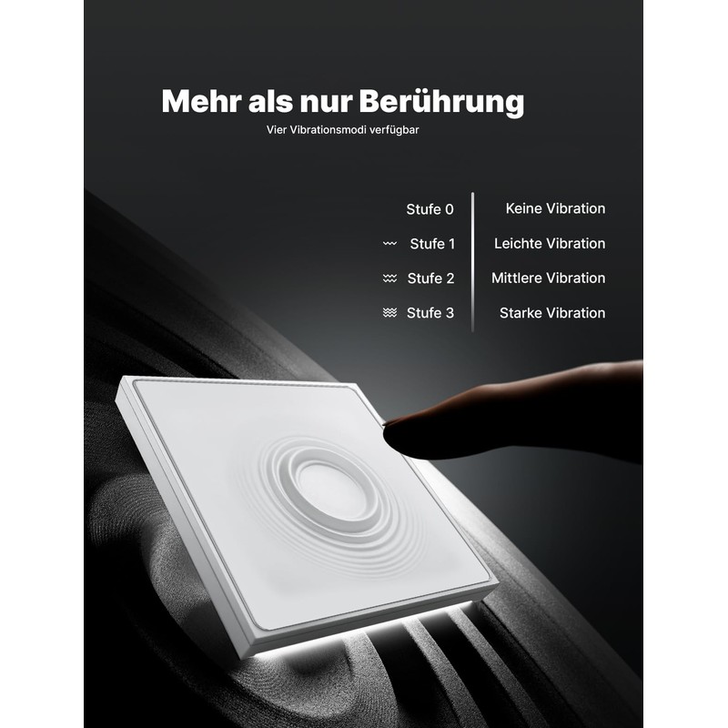 MOES Wlan Smart Light Switch, Flush-Mounted, Neutral Conductor Required, Glare-Free