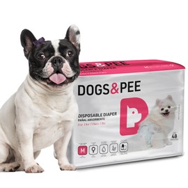 Dog´s Care – Disposable Hygienic Diaper for Female Dogs – Ultra-Absorbent, Comfortable – Size M – 13,2 lbs to 28,6 lbs – 48 Units