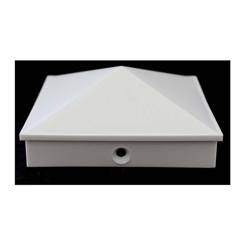 Plastic Pyramid 4x4 Nominal (3-5/8"x3-5/8") Fence Post Caps with Pre-Drilled