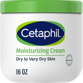 Cetaphil Face & Body Moisturizer, Hydrating Moisturizing Cream for Dry to Very Dry, Sensitive Skin, NEW 16 oz, Fragrance Free, Non-Comedogenic, Non-Greasy
