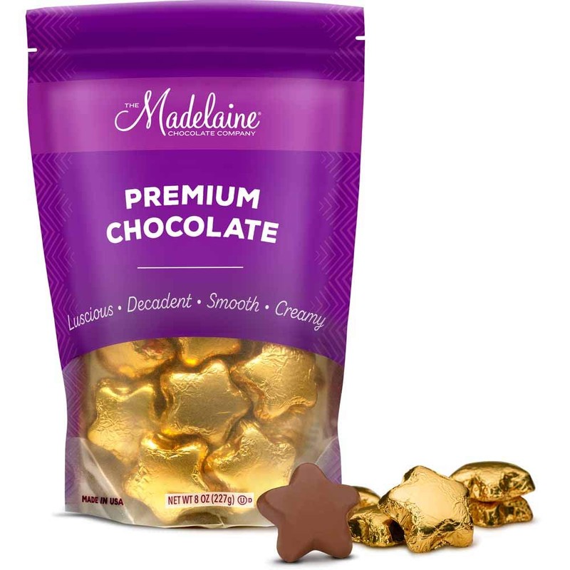 Madelaine Chocolate Gold Stars - Christmas Candy Party Favors -