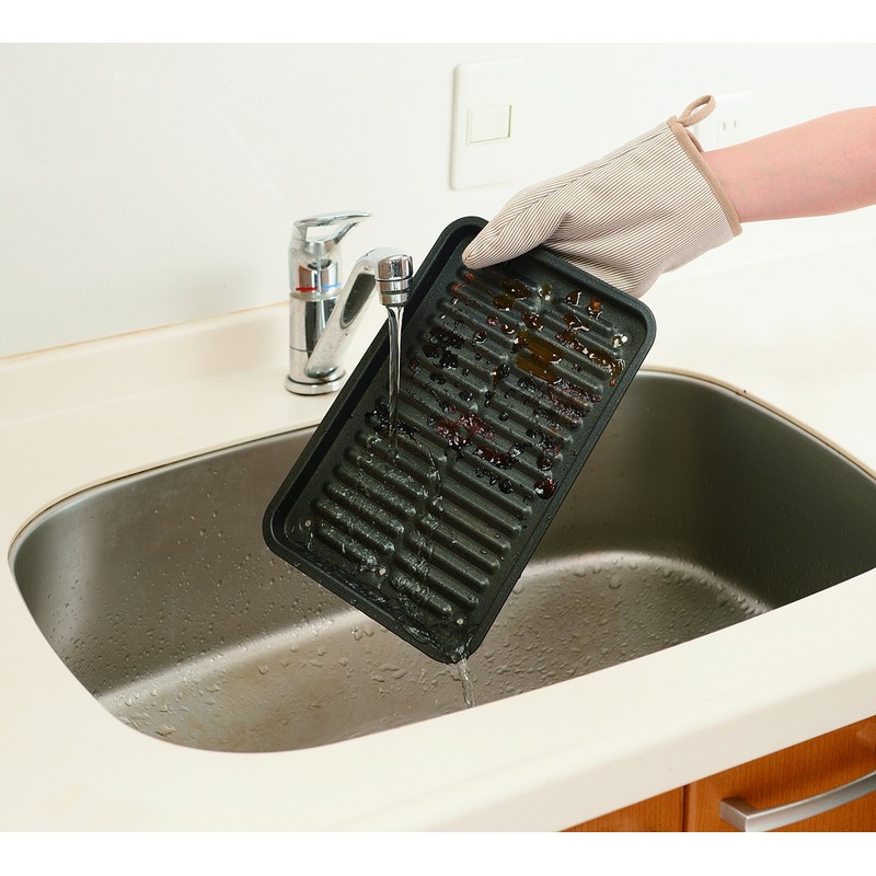 1007123 Grilled Fish Tray, Wide Marble Coat, Marble