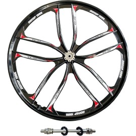 CDHPOWER 26" Rear Magnesium 10 Blads Wheel Only for Rotary (Single and Multi-Speed) Freewheel