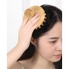Hand-held Bamboo Massage Comb Round Wooden Scalp Massager Wooden Hair