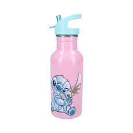 My sweety pop - Stitch Pink Water Bottle for Children - Stainless Steel - Nursery - School - Holiday - Meal - 22 cm - 500 ml - Hydration - Gift Idea - Bottle (Stitch - Pink/Blue)