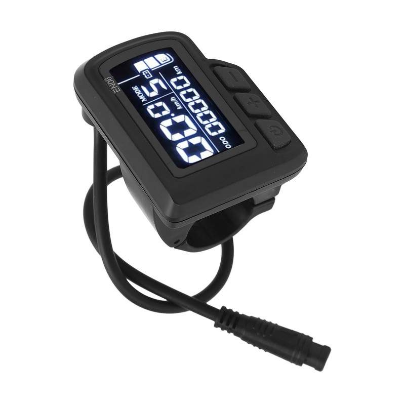 EN06 LCD Bike Display Meter Speedmeter with Light Connector 6pin