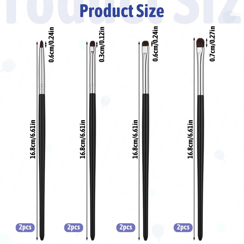 8 PCS Eye Makeup Brushes, Small Makeup Brush Set Mini
