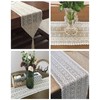 Table Runner 10 x 69 inches, Woven Cotton Crochet Lace