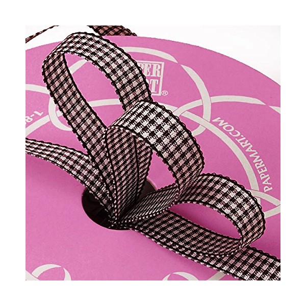 3/8" X 25 Yards Black Wanda Gingham Ribbon