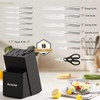 Astercook Knife Set Kitchen with Block and Sharpener Full Tang