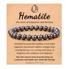 Seyaa Hematite Bracelet Natural Stone Beaded Stretch Bracelets Gifts for