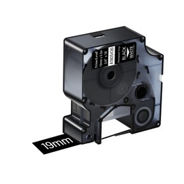 NineLeaf 20 Pack 3/4" White on Black 1805436 Compatible with Dymo Rhino Industrial Permanent Vinyl Label Tape A1805436, 3/4" x 18' for Rhino 5200 4200 1000 3000 5000 6000 Industrial Label Makers