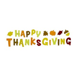 Northlight 23-Piece Happy Thanksgiving Fall Gel Window Clings, 6", Green