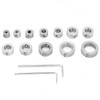 Broco Drill Guide Depth Stop Collars Drill,12pcs 3-16mm Stainless Steel