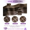 LaaVoo Nano Hair Extensions Human Hair Brown Fading to Ash