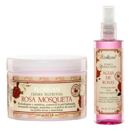 Crema Rosa Mosqueta + Tonico Agua De Rosas - Florigan® Set