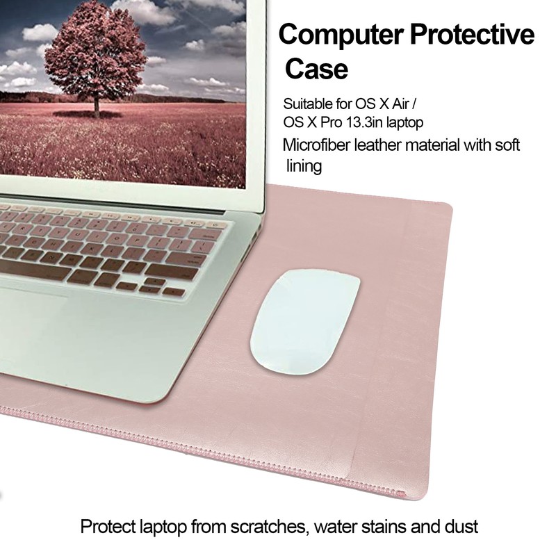 Laptop Sleeve Microfiber Leather DoubleLayer Protective Liner Bag for OS