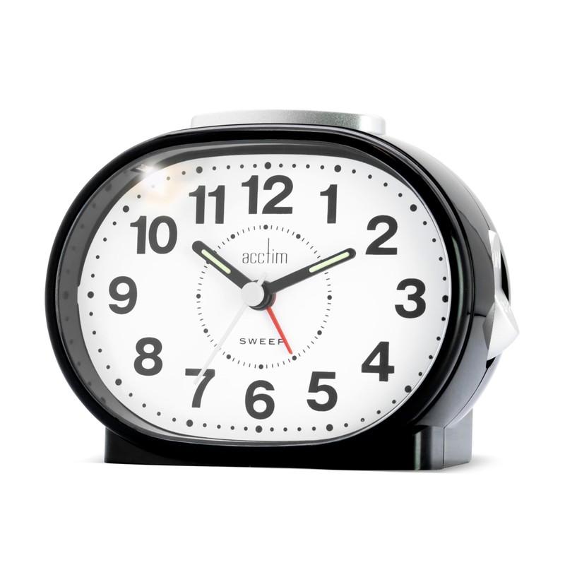 Acctim 15563 Lila Sweep Alarm Clock in Black