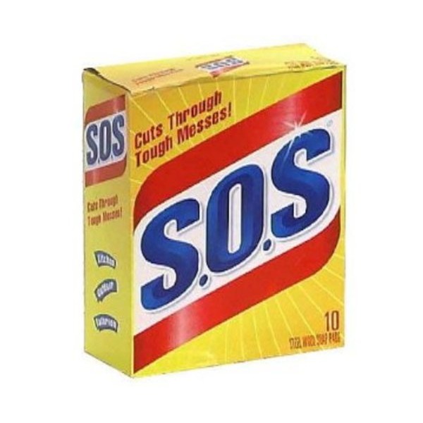 S.O.S 98014 Steel Wool Soap Pad (10 Count)