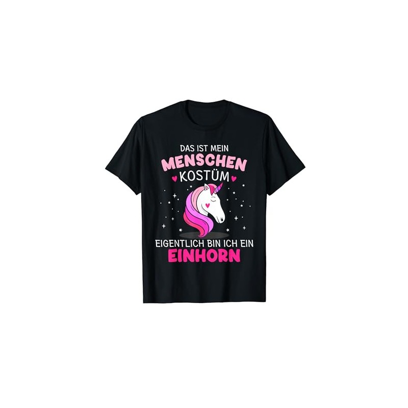 Funny People Costume Unicorn for Carnival Fancy Dress T-Shirt, black