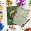 qingmeng Dino Invitation Cards Children's Birthday, 12 x Invitation Cards