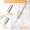 2‑Pcs 11‑Inch Mini Whisk, Small Whisk with Long‑Handle