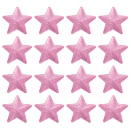 sourcing map 16 Pieces Large Iron on Patches Star Sequin Iron on Applique Embroidered Patches Pink Bling Appliques for Clothes DIY Crafts Bag Pants