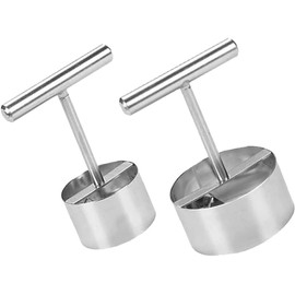 2 Piezas Descorazonador de Manzanas Plata de Acero Inoxidable
