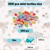 PODOEIL 200PCS Mini Resin Turtle for Crafts, 3D Resin Turtles