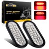 Partsam 2x Oval Brake Stop Tail Turn Sealed Marker Lights