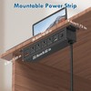 BTU Under Desk Power Strip with Surge Protection, Mountable Power