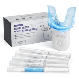 Teeth Whitening Kit for Sensitive Teeth,with 4 Carbamide Peroxide Pen & 1 Remineralization Pen,LED Accelerator Light Non,Tooth Whitener Professional Oral Care Gently Yet Effectively Removes Stains