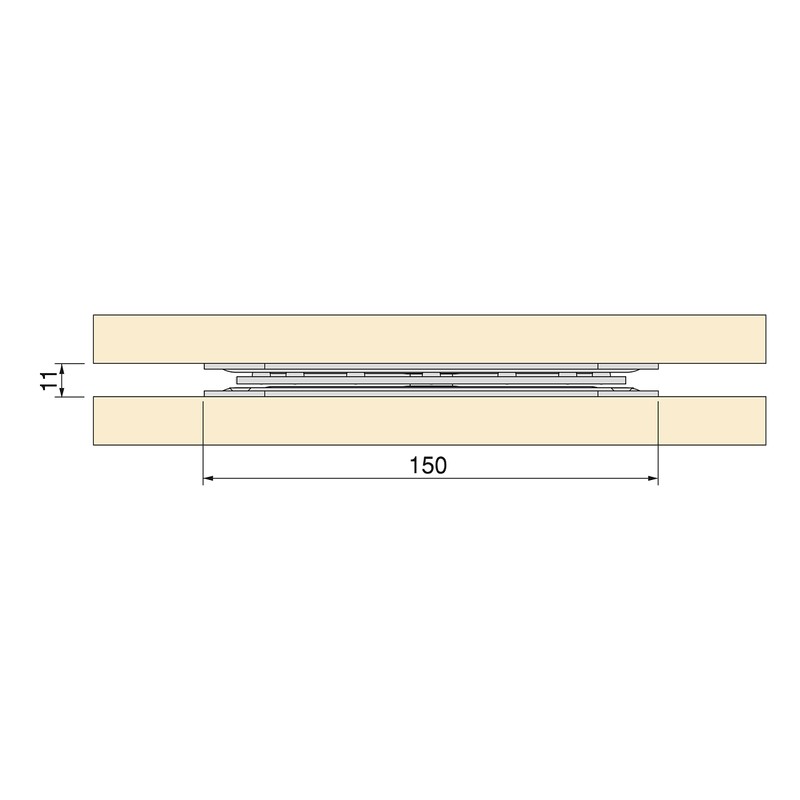 Emuca - Swivel Platform/Rotating Base of 360° for Cabinet/TV Screen,