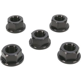 Driven Racing 10mm x 1.25mm Sprocket Nuts - Black / 5 Bolts