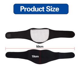 Tourmaline Neck Warmer, Neck Warmer, Self-Heating Neck Support, Neck Heating Pillow, Neck Bandage, Body Warmer, Neck Bandage, Magnetic Field Therapy Cervical Collar Belt for Neck Pain (Black)