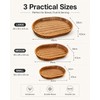 Woven Bread Basket, 3 Pack Wicker Fruit Baskets Rattan Bread