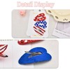 Patriotic Hair Snap Clips for Girls American Flag Hair Barrettes