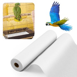 Drydiet 100 ft x 18 Inch Bird Cage Liner Disposable Parakeet Cage Liners Precut Absorbent Bird Paper Accessories for Pet Animal Parrot (White)