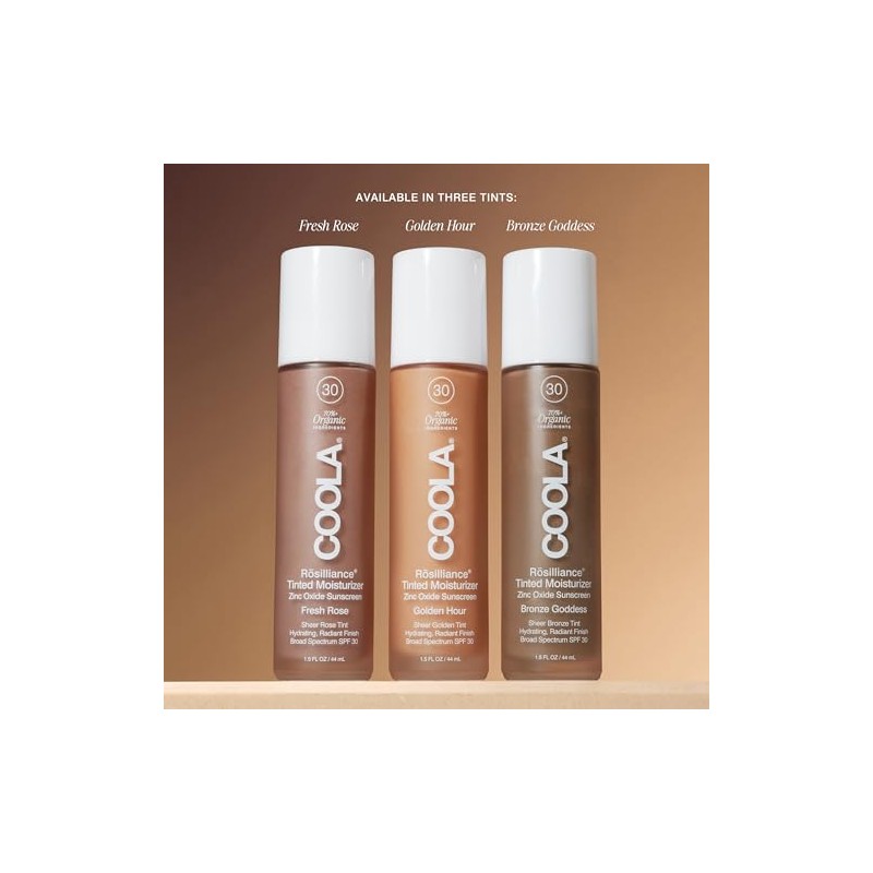 COOLA Organic Rosilliance BB Cream with SPF 30, Tinted Moisturizer
