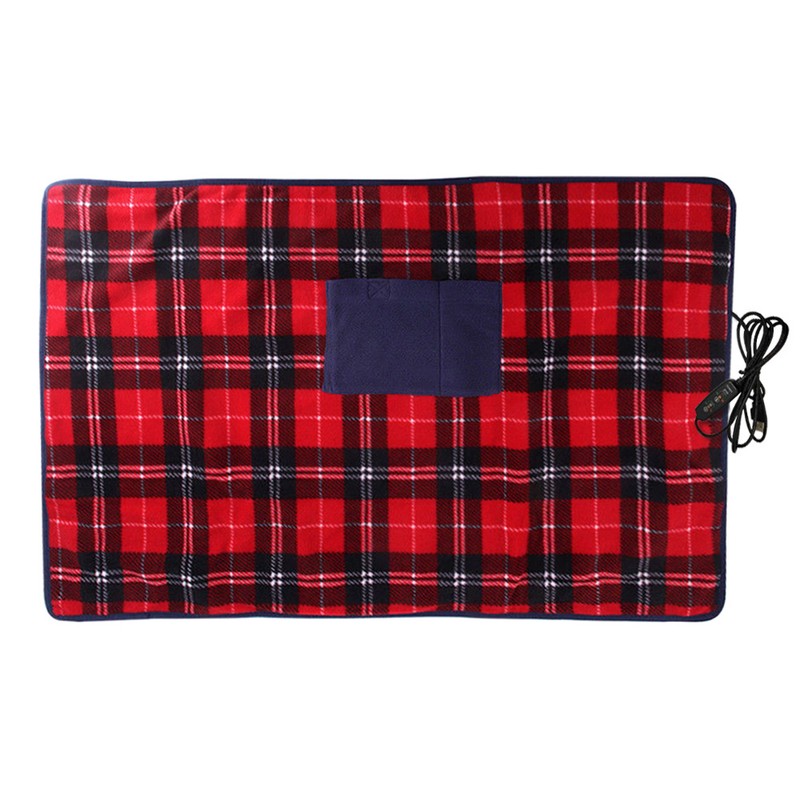 USB Electric Heated Blanket Car Office Warm Blanket Heater Winter