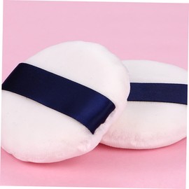 FOMIYES 2pcs Soft Round Powder Puff Cosmetics Tool Dual Sided for Loose Powder Gentle Skin for Quick and Easy Application