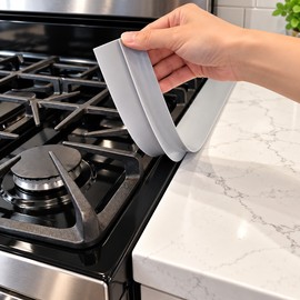 Silicone Stove Gap Covers for Kitchen – 2-Piece Heat-Resistant Gap Guards for Cleaner Stovetop & Counter Spaces