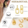 Womens Gold Earrings Dangle Jewelry - 18K Gold Plated Huggie