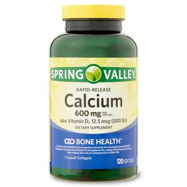 mnb Rapid-Release Calcium Dietary Supplement, Softgel Capsules, 600 mg, 120 Count