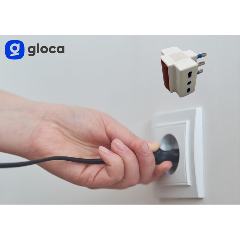 Gloca Set of 3 Adattatori 2 Prese 10/16A Con Spina
