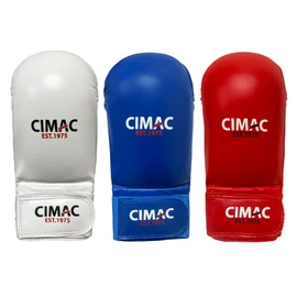 Cimac Competition Karate Mitts With Thumb For Martial Arts, Fighting, Sparring, Lightweight, For Hand Safety, Blue, Red, White
