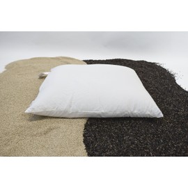 Bean Products WheatDreamz 14" x 20" Japanese Pillow -Organic Cotton Zippered Shell with Organic Millet - Made in USA